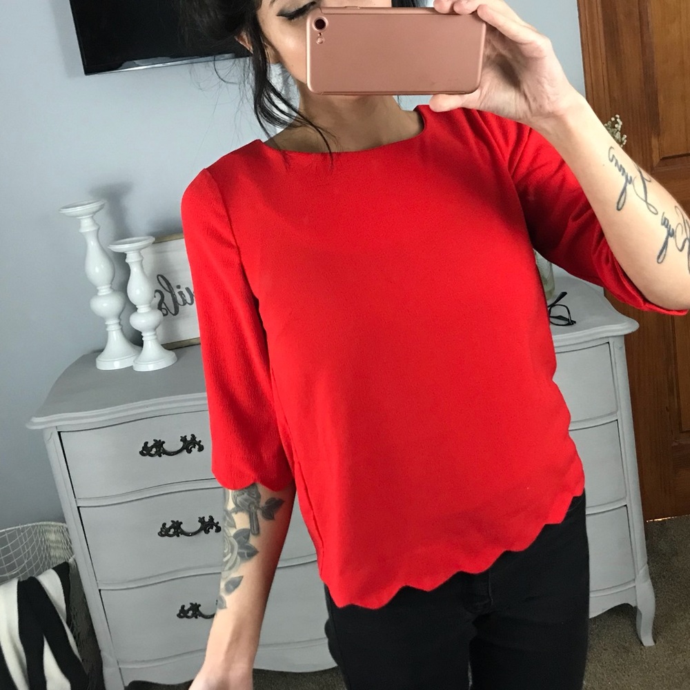 ❌Discounted❌•Monteau• Red Blouse